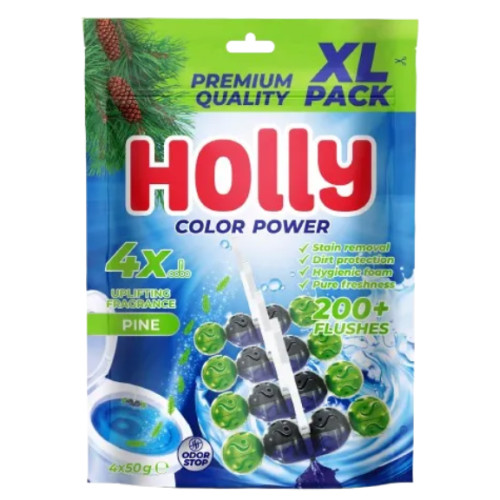 Підвісний блок для унітаза Holly Color Power Pine, 4×50 г